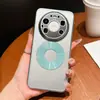 Adecuado para Funda de Teléfono Móvil Huawei Mate80Promax, Succión Magnética con Anillo de Estrella, Funda de PC Mate70 Galvanizada con Tacto de Piel Mate Ultra-Delgada