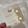 Un Par de Pasadores Metálicos con Forma de Lazo Sin Costuras para el Flequillo de Mujer Pasador Nuevo Estilo Pinza Cosmética Accesorios para el Cabello