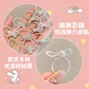 Elástico de Cabelo Infantil Prata com Laço e Pedras, Anel de Polegar, Estilo Doce e Descolado para Meninas, Corda de Cabelo Trançada, Elástico de Cabelo para Bebê