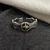 Anillo original "Estrella" hecho a mano, estilo retro, con personalidad para hombre, hecho en plata tailandesa, joyería única de moda.
