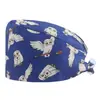 Gorro de Trabajo para Clínica Transfronteriza, Gorro Quirúrgico de Copa Redonda, Gorro sin Visera para Personal Médico, Gorro con Amarre Trasero, Gorro Protector