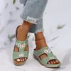Sandalias Bordadas de Suela Gruesa de Gran Tamaño Europeas y Americanas Transfronterizas 2023, Zapatos de Mujer Cómodos y Versátiles, Forma de Zapato Ancho, Transpirables, Rojos
