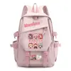 Mochila de mercancía del anime Magical Girl Madoka Magica Kuubi, con Madoka Kaname y Akemi Homura, una mochila escolar estilo 2D para niñas