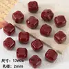 Cuentas sueltas acrílicas color rojo cereza, cuentas con forma de lazo de corazón, cadenas para teléfono hechas a mano, accesorios para el cabello para niños, accesorios para DIY