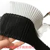 En Stock Tela Plegada de Poliéster-Algodón Negra de 8 cm y 12 cm para Puños de Ropa, Cuellos, Dobladillos de Faldas y Adorno de Encaje