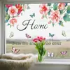 Múltiples Estilos de Pegatinas Florales de Vidrio Estilo Ins para Puertas y Ventanas de Vidrio, Pegatinas de Vidrio de Adhesión Estática con Visibilidad de Doble Cara