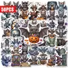 Compra directa transfronteriza de 50 pegatinas de dibujos animados temáticas de Halloween con murciélagos, calabazas, fantasmas, momias y calaveras