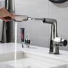 Grifo de Lavabo con Pantalla Digital, Altura Ajustable y Salida de Agua de Doble Modo para Tocador de Baño, Grifo de Lujo Ligero