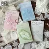 Pacote de Adesivos Momo Papel Ácido Sulfúrico Tinta Branca Série Natural Meio-Tom Adesivos para Diário Estilo Ins Retro Borboleta Flor