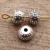 Diámetro del agujero aprox. 7.2x7x5.2mm. 1.6mm 0.86g Color plata antiguo Punto elevado Cuentas espaciadoras Cuentas para ensartar con agujero pequeño