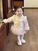 Traje Tang de Invierno para Niñas Estilo Chino Vestido Cheongsam Grueso Atuendo de Año Nuevo para el Primer Cumpleaños de Bebés Vestido Hanfu
