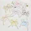 Renda Pérola Xadrez Cauda de Andorinha Laço Acessórios de Cabelo Grampo de Cabelo DIY Roupas Bolsa Capa de Celular Acessórios de Joias DIY