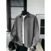 2025 Nueva Chaqueta de Otoño e Invierno para Hombre Chenilla de Peso Pesado Pequeño Aroma Holgada Solapa Camisa Chaqueta Chaqueta