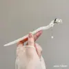 Grampo de Cabelo de Madeira de Alta Qualidade com Franjas e Design Floral, Acessório de Cabelo Estilo Chinês Tradicional para Mulheres, Novo Modelo 2026, Novo Grampo de Cabelo Estilo Chinês