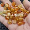 Ágata Vermelha de Gelo Contas Estilo Antigo Pedra Preciosa Contas Soltas Calcedônia Vermelho-Alaranjada Contas Cilindricas Contas Espaçadoras Pulseira DIY Acessórios de Joias Contas
