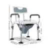 Silla de Baño para Ancianos con Reposabrazos, Silla de Ducha para Discapacitados, Taburete Antideslizante para Baño con Reposabrazos para Inodoro