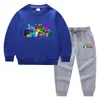 2023 Primavera y otoño nueva ropa infantil transfronteriza suéter para niños pantalones de dibujos animados conjunto de dos piezas bebé algodón traje de manga larga