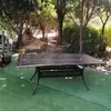 Mesas y Sillas de Aluminio Fundido para Exteriores Patio Jardín Villa Mesas y Sillas para Comedor al Aire Libre Proyecto de Calle Comercial Mesas y Sillas para Tienda de Té de Leche Cafetería