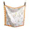 Bufanda de Seda Nueva con Estampado Floral de Verano para Mujer, Bufanda Cuadrada Pequeña Elegante y Versátil a la Moda, Protector de Cuello Pequeño Atmosférico Estilo Coreano