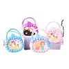 Bolsa de Silicona al por Mayor Bolso Cruzado para Niñas Almacenamiento Billetera para Monedas Alivio del Estrés Infantil Bolsa Tote de Hombro con Burbujas Bolsa de Almacenamiento Regalo