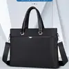 Pasta de escritório, bolsa de documentos executiva masculina, tecido Oxford, grande capacidade, bolsa de arquivos masculina