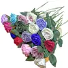 Flor de Rosa de Jabón Artificial Regalo de Navidad Decoración de Pared de Rosas para Hogar, Hotel, Boda, Día de San Valentín Flor Artificial