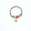 Pulsera de Navidad directa de fábrica cuerda elástica adornos de cuentas árbol de Navidad Papá Noel campana pulsera de dibujos animados