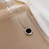 [Acero de titanio de cuerpo completo] Anillo de fritillaria minimalista, collar de oro real para mujer, accesorios de cadena de clavícula roja de red