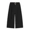 Ropa de Mujer al por Mayor Transfronteriza Estilo de Moda Nuevo Europeo y Americano Pantalones Casuales de Pierna Recta Decorados con Hebilla Pantalones Casuales Versátiles