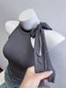 [Venta al por mayor transfronteriza] Chaleco halter de cuello alto sin mangas para mujer para usar por dentro y por fuera, Top de lujuria pura suave, elegante y con caída