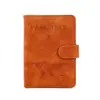 2025 Venta Caliente Transfronteriza Color Sólido Piel de PU Porta Pasaporte Funda Protectora Cartera de Pasaporte Porta Boletos Unisex Bolso para Documentos