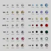 Rhinestones redondos de fondo plano k9 con 33 facetas, múltiples tamaños, 1:1, que no se caen, mini pedrería mixta, pedrería súper brillante para decoración de uñas DIY