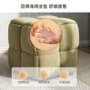 Taburete Pequeño de Madera Maciza para Uso Doméstico, Taburete Bajo Creativo y Elegante, Banco para Cambiarse los Zapatos, Otomana para Sentarse, Reposapiés para Sofá de Sala de Estar
