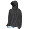 Chaqueta Transpirable Delgada de Verano para Hombre con Protección Solar, Ropa de Protección Solar para Pesca, Cortavientos Casual con Capucha para Hombre, Parasol para Exteriores para Hombre