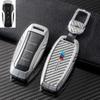 Funda de llave de metal de fibra de carbono real para BYD BYD Dolphin Yuan Qin plus Song plus funda de llave de coche
