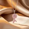 Colar da moda e popular com zircônia incrustada, com toque de alta qualidade, estilo nicho de luxo leve para mulheres, corrente de clavícula versátil e elegante, simples e que não desbota