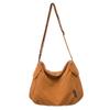 Bolsa de nailon estilo japonés para mujer, bolsa cruzada casual artística de gran capacidad, estilo holgazán, estilo coreano, color sólido, bolsa de hombro
