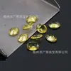 Las gemas de cristal con forma de huevo más vendidas del fabricante 2*3-13*18 mm ovaladas de color blanco, piedras sueltas de vidrio al por mayor