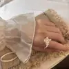 Anillo Liso Estilo Coreano Asimétrico Plata de Ley 925 Anillo Versátil Diseño de Nicho Ins para Mujer Anillo de Combinación No Descolorible
