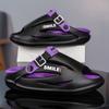 Zuecos de tacón alto con suela gruesa para hombre 2025 Nuevo Verano Eva Ropa de Exterior Zapatos de Playa de Punta Cerrada para Hombre