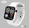 Nuevo Reloj Digital LED C1-2 Estilo Fútbol Cuadrado Manzana Resistente al Agua Deportivo Estudiante Reloj Digital LED