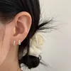 Aretes de Plata de Ley s925 con Forma de Flor de Encaje Estilo Japonés Coreano Dulce Lindos Huecos de Encaje Nicho Diseño de Alta Gama