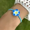 Nuevo Pulsera de Plumeria Estilo Bohemio de Resort Transfronterizo Europeo y Americano Versátil Flor de Arcilla Suave Pulsera de Cuentas de Arroz para Mujer