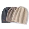 Gorro de Cachemira 100% Puro para Hombres y Mujeres de Invierno Gorro Grueso de Doble Capa de Cachemira Pura Protección para Orejas Gorro para el Frío Gorro para Cubrir la Cabeza Gorro Apilado para Parejas