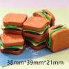 Chaveiro Hambúrguer Sanduíche 3D Simulado Pvc Removível DIY Cola Creme Comida Ocidental Acessórios Brinquedo Infantil