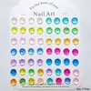 Venda Quente Transfronteiriça Decorações de Nail Art com Lantejoulas Redondas Translúcidas Mocha Versátil Glitter Aurora Contas Unhas Usáveis Resina Strass de Fundo Plano