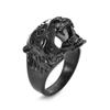 Anillo de acero inoxidable con cabeza de tigre retro dominante de Amazon, anillo de personalidad estilo punk para hombre, joyería de comercio exterior en stock