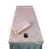 Esterilla para dormir para cama de belleza salón de belleza cama de masaje para champú bordado de tatuaje tapete para quitar cera de oídos con agujeros verano transpirable engrosado seda de hielo ratán