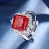 Otoño e Invierno nuevo estilo joyería Zhuang Sheng diamante de alto carbono corte Flor de Hielo cobre incrustado Princesa Cuadrado traje avanzado 12*12-10*10