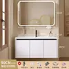 2026 Nuevo Lavabo Espesor Color Crema de Aluminio Espacial con Lavabo Cerámico Integrado para Gabinete de Baño e Inodoro